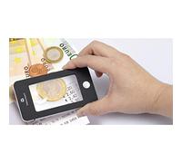 Loupe à main TOOLCRAFT 1400301 2/4X + 4 LED avec éclairage LED Grossissement: 2 x, 4 x