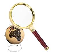 Loupe À Main Vintage - Lentille en Verre De Style Antique 10X, Outil De Lecture avec Manche en Bois De Santal | Loupes De Précision pour Le Travail Rapproché, L'artisanat, Les Livres D'inspection, Le