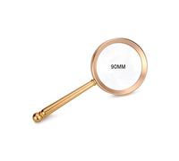 Loupe à poignée en métal Loupe à Main 20x pour la Lecture Objectif 60MM Grand Miroir Portable Carte Bijoutier Réparation Textile Loupe argentée