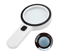 Loupe avec éclairage, loupe portative 30x, grande loupe éclairée par 12 LED pour la lecture