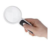 Loupe avec LED, rond, noir/blanc