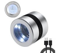 Loupe avec lumière LED et lumière UV - Multifonction - Grossissement x 10 - pour bijoutier - Pièces de Monnaie - Timbres - pour réparation de Montres et téléphones