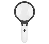 Loupe avec lumière, loupe de Lecture Portable alimentée par Batterie 4 LED 4X 30X loupe d'objectif pour la dégénérescence maculaire, Lecture des Personnes âgées Small Gift