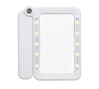 Loupe avec Lumière, Loupe éclairée 4X pour Lire avec 10 Lumières Blanches LED pour une Meilleure Expérience de Lecture (Gris et blanc)
