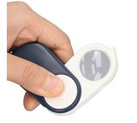 Loupe avec Lumière, Loupe éclairée, Loupe de Poche 10X, Mini Lentilles éclairées à Double Couche, Porte-clés Loupe éclairée à Main Pliable avec Lumière LED pour Lire des Pièces de Monnaie, Loisirs, Vo