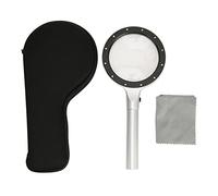 Loupe avec LumièRe, Loupe Portative 5X 10X 2 Loupes éClairéEs par LED, Loupe à Deux Niveaux de Luminosité Loupe de Lecture Loupe de Poche