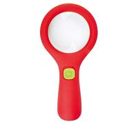 Loupe avec lumière Moses Scribbler 18 cm - Vert/Rouge - Pour les enfants de 6 ans et plus