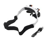 Loupe bandeau avec 14 lentilles interchangeables - Grossissement lumineux - 3 x 4 x 5 x 6 x 7 x 10 x 15 x - Pour bijoux, travaux manuels, réparation électronique