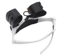 Loupe bandeau avec lumière LED et 10 lentilles interchangeables 2 x 4 x 6 x 10 x 13 x pour bijoux, soudure artisanale, réparation électronique