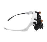 Loupe bandeau avec lumière LED illuminée avec 14 lentilles interchangeables 3 x 4 x 5 x 6 x 7 x 10 x 15 x pour bijoux, soudure artisanale, réparation électronique