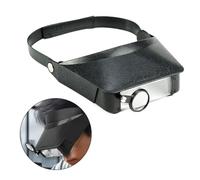 Loupe bandeau avec monture réglable et 3 lentilles interchangeables, design fin pour la lecture, le modélisme, les travaux manuels, noir