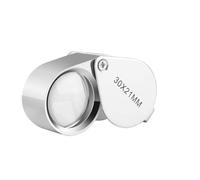 Loupe Bijoutier, Loupe de Poche, Loupe Grossissante Verre 30 x 21 mm Bijoux Antiquités Lentille Oculaire, les livres, journaux, insectes (30X)