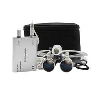 Loupe binoculaire de Lampe Dental 2.5X420mm Magnifier portable Loupes de tête binoculaires Loupe de tête Lunettes LED Headlight