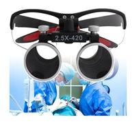 Loupe binoculaire dentaire avec étui de transport pratique, loupes 3,5x, légères, lunettes de laboratoire(Blue,2.5)