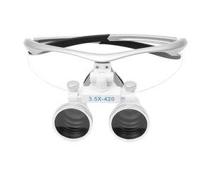 Loupe binoculaire professionnelle 3,5 x 420 mm - Loupe de dentiste - Loupe de tête + lampe frontale LED - Loupe chirurgicale