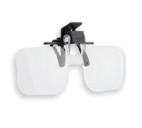 Loupe - Carson - Clip and Flip - Grossissement 2x - Pour Lunettes - Étui de Protection Inclus