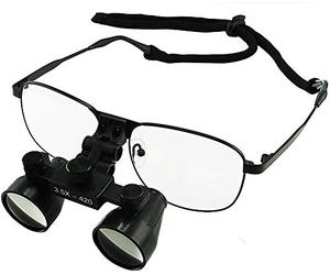 Loupe chirurgicale binoculaire avec phare LED, grossissement 3,5x, style galiléen, cadre en titane pour usage dentaire