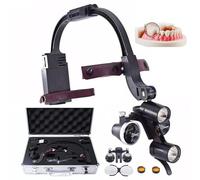 Loupe Chirurgicale Dentaire 2,5X/3,5X, Lampe Frontale Binoculaire, Loupe Frontale Led, Dental Magnifier, Avec Lentille 1,5X Et 2 Piles, Pour éQuipement De Laboratoire Chirurgical Dentaire,2.5X
