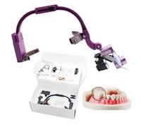 Loupe Chirurgicale Dentaire, Loupes Binoculaires Chirurgicales 2,5X 3,5X Avec Lampe Frontale Led 5 W, Dental Magnifier, Loupes Dentaires Pour Laboratoire Dentaire,Purple-3.5X