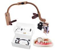 Loupe Chirurgicale Dentaire, Loupes Binoculaires Chirurgicales 2,5X 3,5X Avec Lampe Frontale Led 5 W, Dental Magnifier, Loupes Dentaires Pour Laboratoire Dentaire,Gold-3.5X