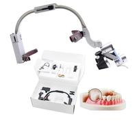 Loupe Chirurgicale Dentaire, Loupes Binoculaires Chirurgicales 2,5X 3,5X Avec Lampe Frontale Led 5 W, Dental Magnifier, Loupes Dentaires Pour Laboratoire Dentaire,Silver-3.5X