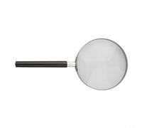 Loupe compacte 5X avec poignée en métal pour la maison, le bureau et les voyages pour la lecture de petits textes (100mm)
