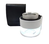 Loupe Compte-Fils en métal avec 6 lumières pour Grand grossissement de textes, Images, Objets, matériel d'impression, Bijoux pour Lecture de Lettres Petites ou détails, (métal, Blanc)