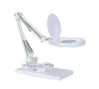Loupe d'agrandissement avec léger et Support, Lampe d'agrandissement 10x, 5 "Grand Objectif en Verre Optique, Longer de Bureau pivotant réglable pour la Lecture de Passe-Temps