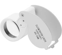 Loupe de bijouterie, 40x, portable, éclairée, verres grossissants pour reconnaître et identifier