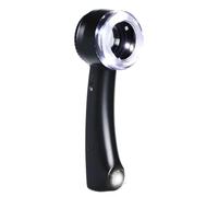 Loupe de bijoutier 10X avec lumière LED/UV, loupe rechargeable USB-C avec verre optique K9, éclairage tricolore, échelle amovible, loupe professionnelle pour pièces de monnaie, timbres, électronique