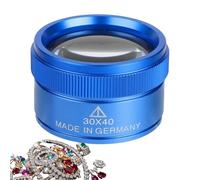 Loupe de bijoutier 30X, loupe de précision pour pièces Monnaie, visionneuse d'objectif 21 mm avec lumière LED, Outil Optique en Acrylique, Microscope Poche avec Conception Pliante, d