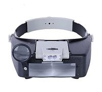 Loupe de bijoutier avec lumière LED pour casque - 1,5 x 3 x 6,4 x 8,3 x outils pour réparation de montre, aide à la lecture de travail de précision