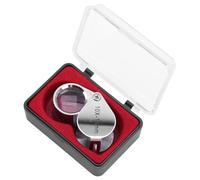 Loupe de bijoutier - Grossissement - Loupe en verre - Grossissement de poche portable - 10 x 20 x - Pour personnes âgées et enfants