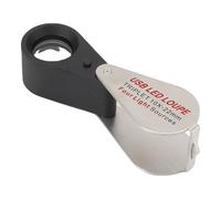 Loupe de bijoutier, grossissement x10, Rechargeable en Verre K9 avec lumière LED pour Pierres précieuses, Bijoux, pièces de Monnaie, Timbres, etc.