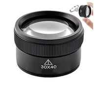 Loupe de bijoutier - Loupe de poche 30x en verre | Verre optique robuste compact portable grossissement de précision pour collectionneurs de pièces de monnaie, bijoutiers ou timbres, 4,7 x 2,8 cm