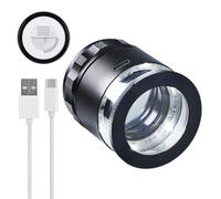 Loupe de bijoutier Rechargeable 10x avec Tableau d'échelle, 6 lumières LED, Champ de Vision de 25 mm, loupe pour Bijoux, pièces de Monnaie, Timbres, Montres