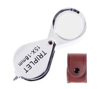 Loupe De Bijoux Portable Grossissement 15X Lentille En Verre Optique Pour L'inspection Des Bijoutiers Et Des Collectionneurs