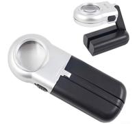Loupe de bureau 16X avec éclairage LED et lentille en verre optique pour une évaluation visuelle précise des petits objets complexes