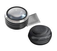 Loupe de bureau en verre avec 6 lumières LED, étui portable, facile à utiliser, type de pression pour la lecture, illumine le verre