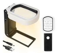 Loupe de Lecture, 25X 10X Loupe Grossissante sur Pied avec 25 LED Lumière Pliable Magnifying Glass Eclairante à Main 3 Modes L'outil de Grossissement pour Seniors Lecture, Bijoux, Inspection