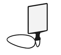 Loupe de lecture à porter autour du cou Loupe mains libres 18 x 25 cm Noir | Loupe de cou Loupe de lecture à main libre Grande surface de vision pour personnes âgées Fait à la main Noir