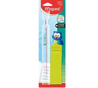 Maped - Loupe de Lecture avec Repère Visuel Rouge - Grossissement x3 et x1.5 - Poignée Ergonomique - À partir de 6 Ans - Étui de Protection Inclus - Emballage Blister