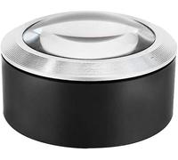 Loupe de lecture de bureau 5x avec dôme surdimensionné à 3 LED, loupe portative éclairée, cylindre optique portable, lentille grossissante pour carte D
