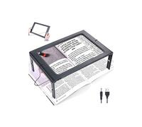 Loupe de Lecture LED Wabecil Pleine Page A4 Mains Libres,27.5*19.5*1.5 cm-Noir