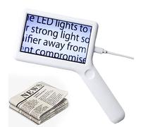 Loupe de lecture numérique portable, aide à la lecture portable de 4,3 pouces, outil d'aide à la vue avec 6 lampes de lecture à LED, outil d'aide à la vue avec zoom 3-10X pour les personnes âgées