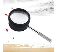 Loupe de Lecture portative 20x, entièrement en métal, loupe portative, matériau métallique, Fournitures de Bureau