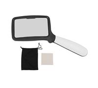 Loupe de Lecture Portative Repliable avec Éclairage LED Réglable 3X, Grande Loupe Rectangulaire pour Personnes Âgées, Idéale pour Documents, Cartes et Petites Imprimés