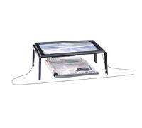 Loupe de lecture XXL à 4 LED grossissement 3x - AGT - Noir