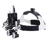 Loupe de phare dentaire, loupe binoculaire chirurgicale avec lumière LED, distance de travail de 320 à 420 mm pour dentisterie, ophtalmologie, gynécologie, chirurgie plastique