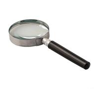 Loupe de poche grossissante x 5 cm avec lentille en verre optique de 60 mm, cadre en métal pour la lecture et l'inspection rapprochée, design compact de 5,1 cm